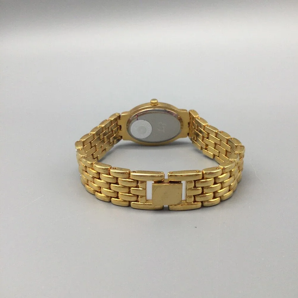 Vintage Elizabeth Taylor Womens Watch 21mm Gold Tone Oval New Battery 7.25